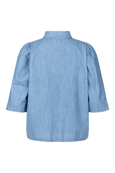 Lollys Laundry BonoLL Skjorte SS Light Blue-Shop Online Hos Blossom